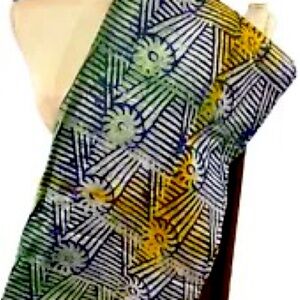 Kampala Chiffon Multicolored African Fabric 100% Crepe 4.5 yards